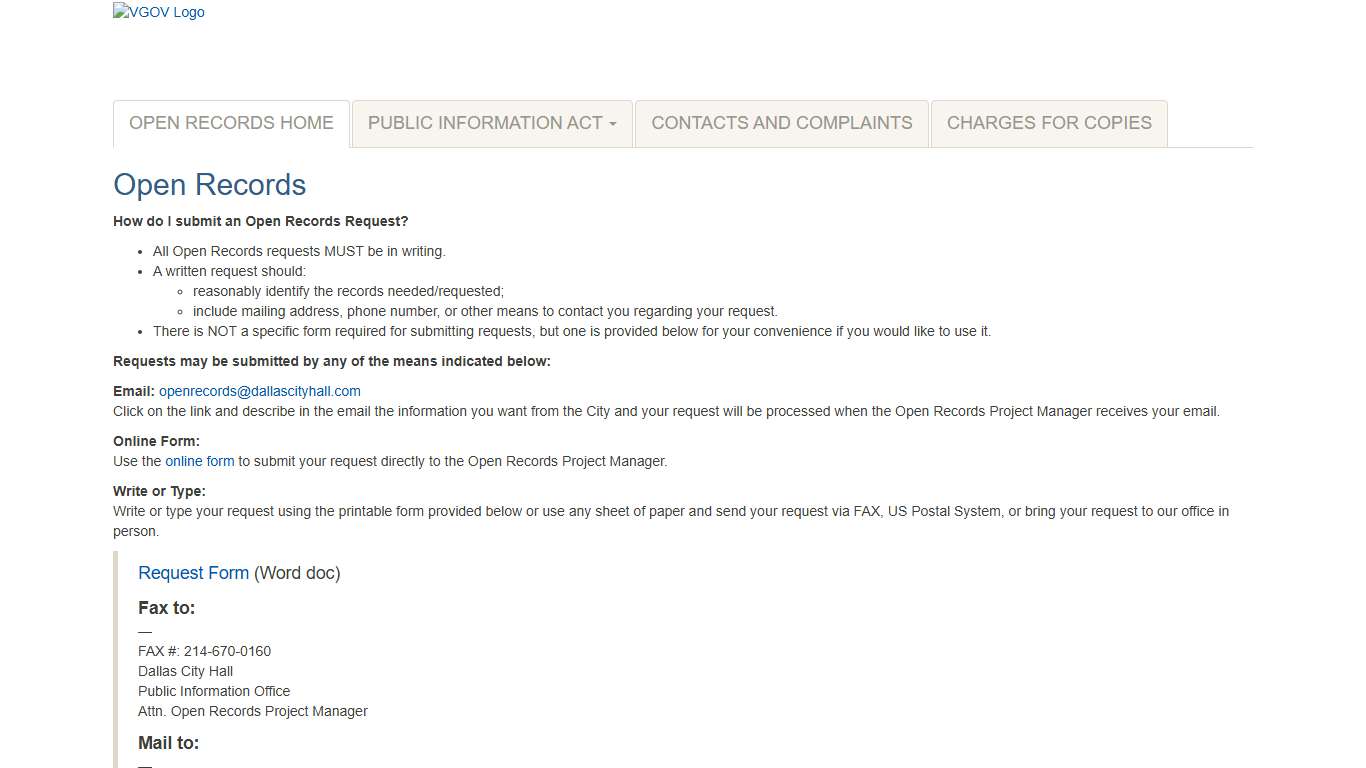 - City of Dallas Virtual Government